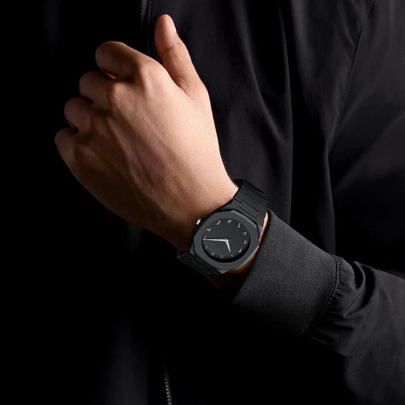Black Aura Stainless Steel Arabic Watch